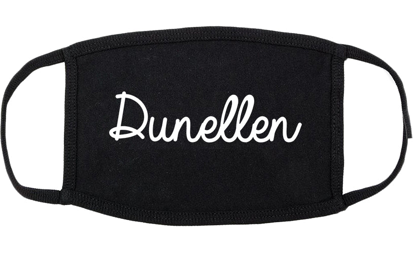 Dunellen New Jersey NJ Script Cotton Face Mask Black