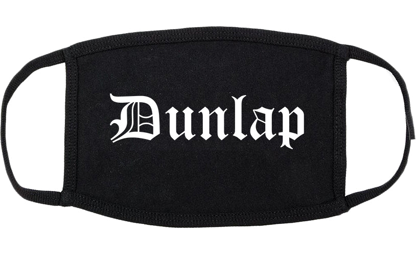 Dunlap Tennessee TN Old English Cotton Face Mask Black