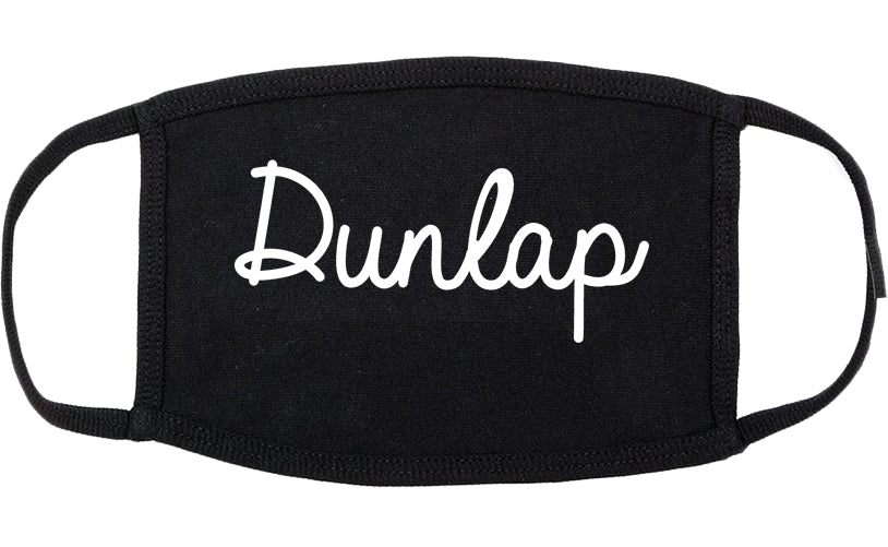 Dunlap Tennessee TN Script Cotton Face Mask Black