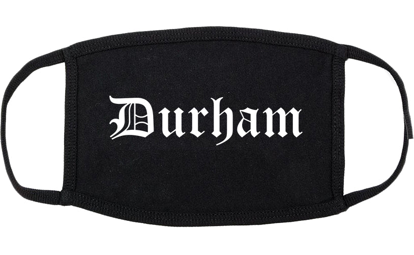 Durham North Carolina NC Old English Cotton Face Mask Black