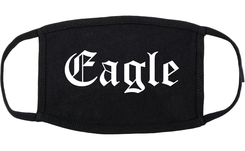 Eagle Colorado CO Old English Cotton Face Mask Black