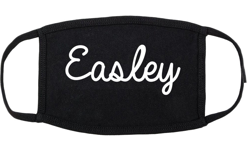 Easley South Carolina SC Script Cotton Face Mask Black