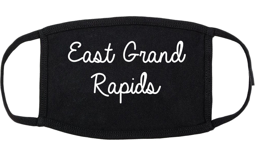 East Grand Rapids Michigan MI Script Cotton Face Mask Black