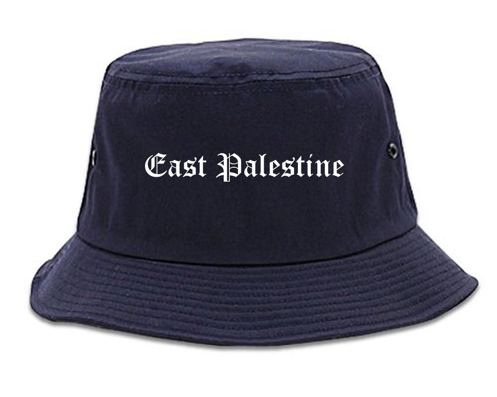 East Palestine Ohio OH Old English Mens Bucket Hat Navy Blue