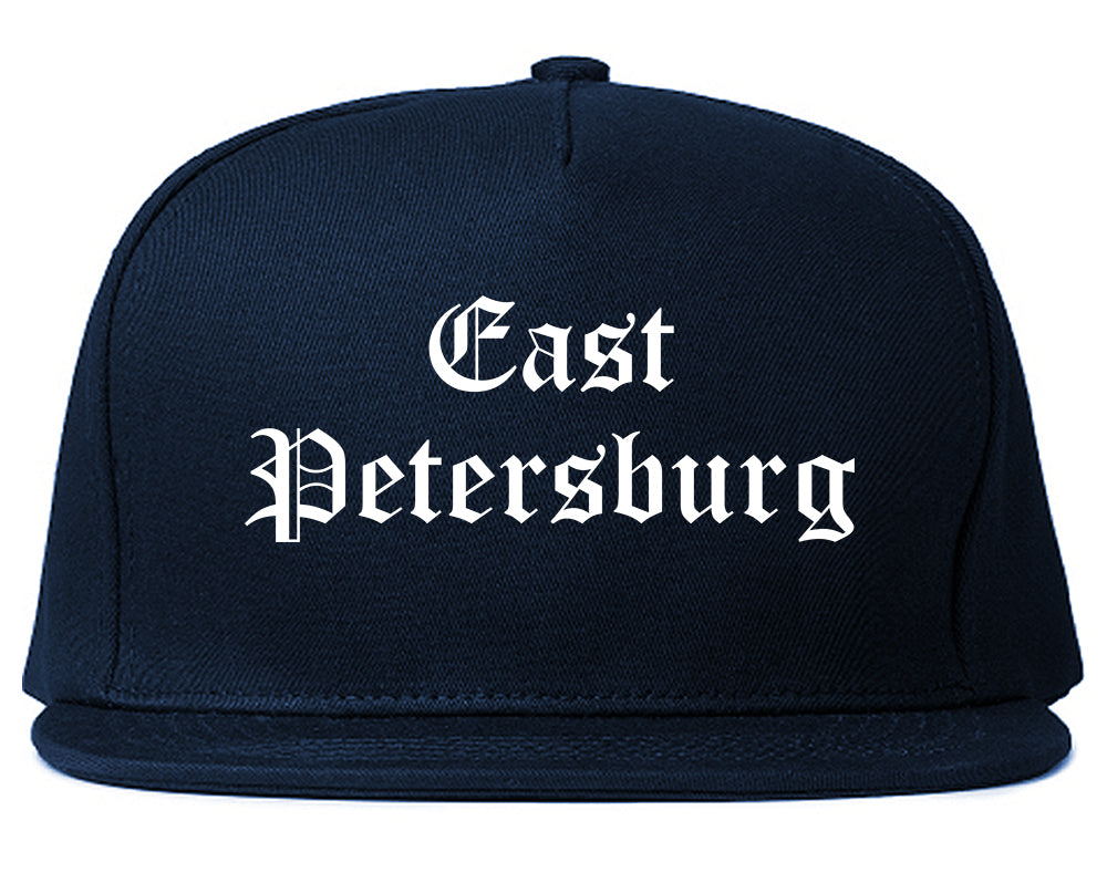East Petersburg Pennsylvania PA Old English Mens Snapback Hat Navy Blue