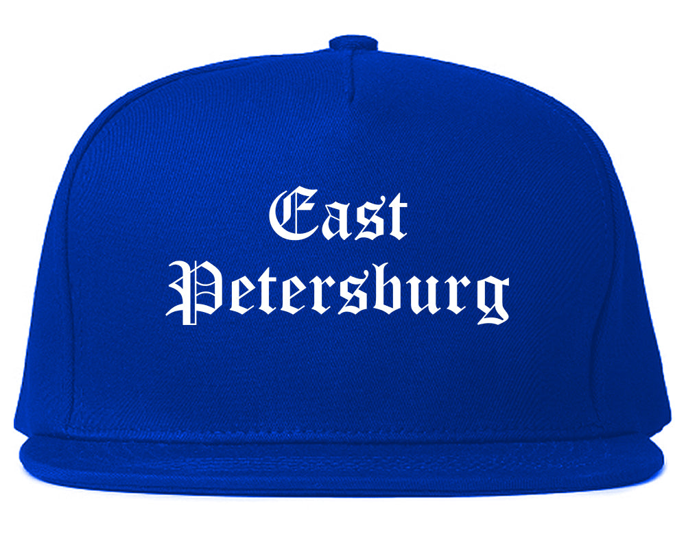 East Petersburg Pennsylvania PA Old English Mens Snapback Hat Royal Blue