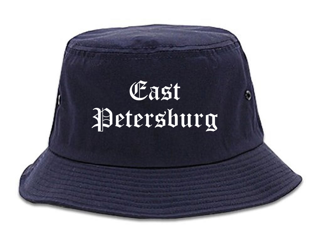 East Petersburg Pennsylvania PA Old English Mens Bucket Hat Navy Blue
