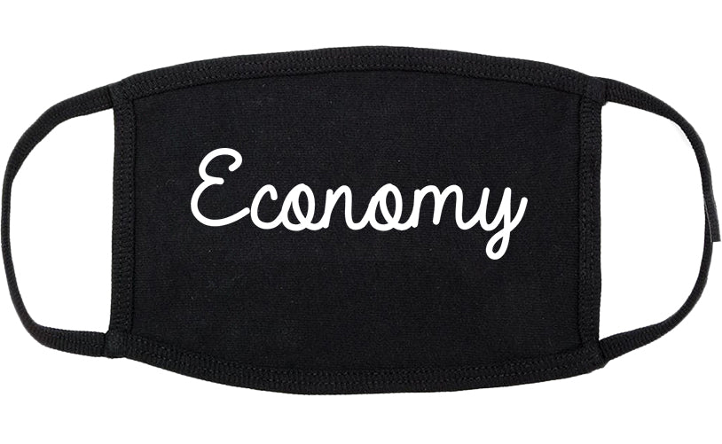Economy Pennsylvania PA Script Cotton Face Mask Black