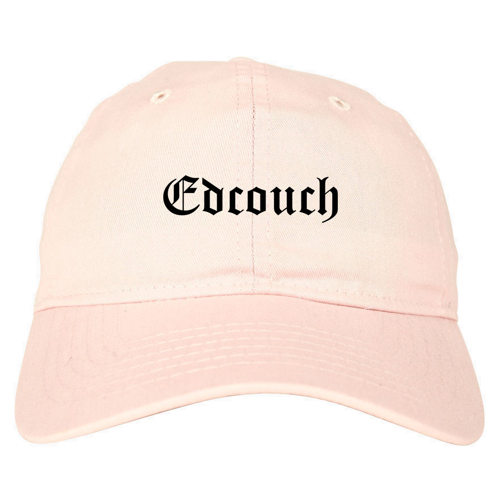 Edcouch Texas TX Old English Mens Dad Hat Baseball Cap Pink