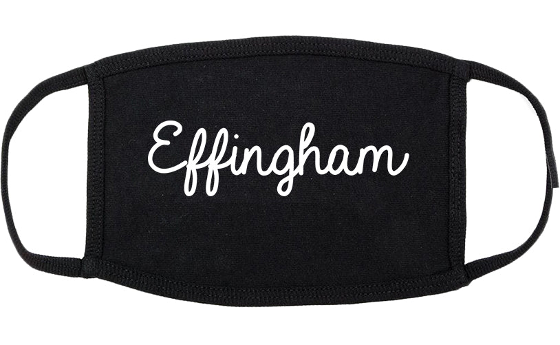 Effingham Illinois IL Script Cotton Face Mask Black