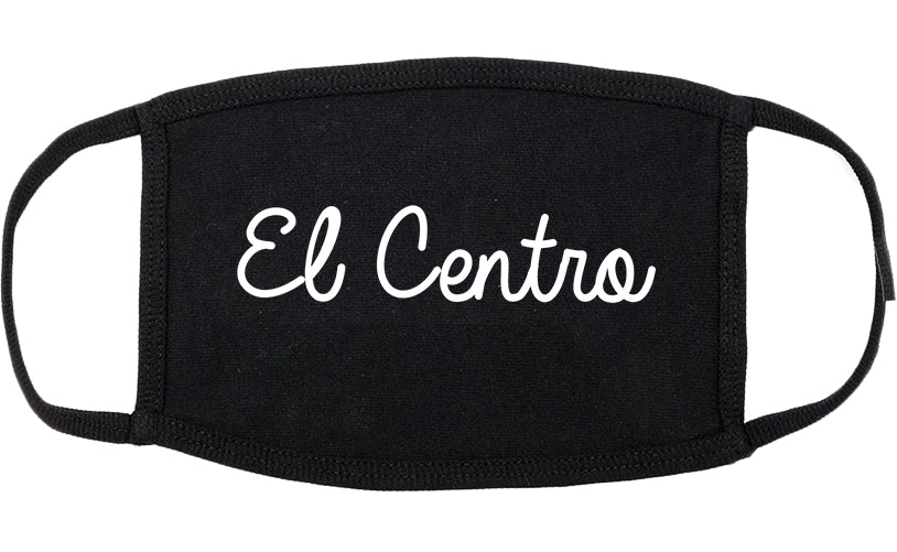 El Centro California CA Script Cotton Face Mask Black