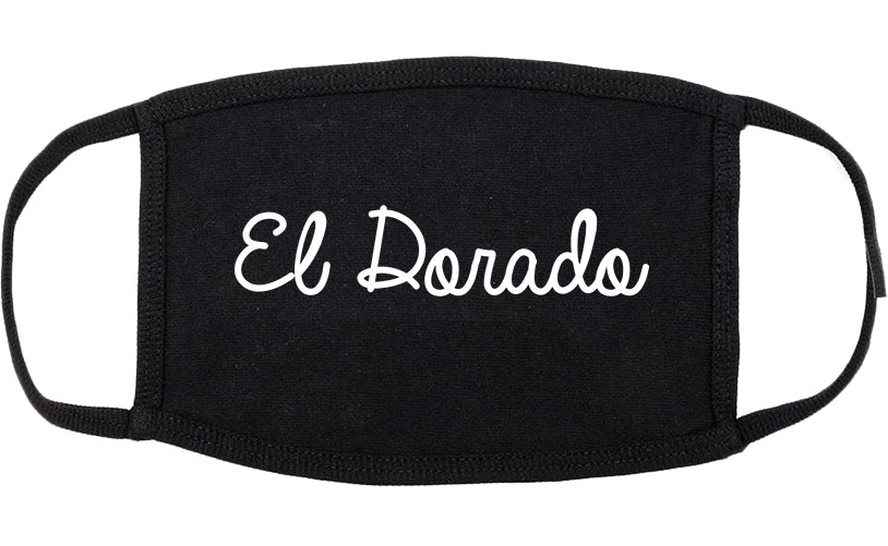 El Dorado Arkansas AR Script Cotton Face Mask Black