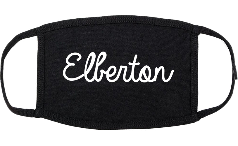 Elberton Georgia GA Script Cotton Face Mask Black