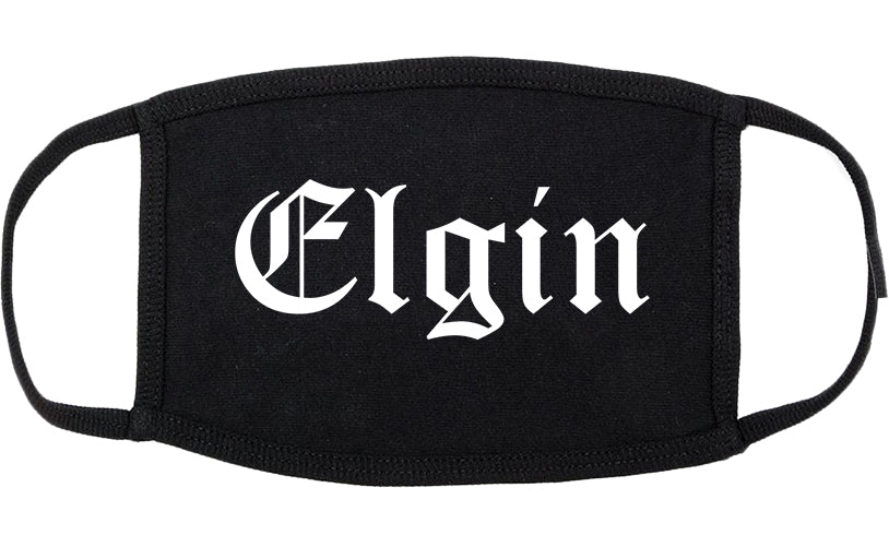 Elgin Texas TX Old English Cotton Face Mask Black