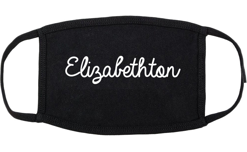Elizabethton Tennessee TN Script Cotton Face Mask Black