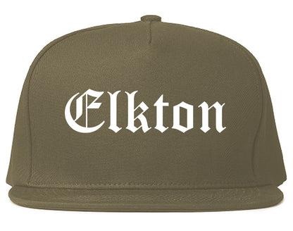 Elkton Maryland MD Old English Mens Snapback Hat Grey