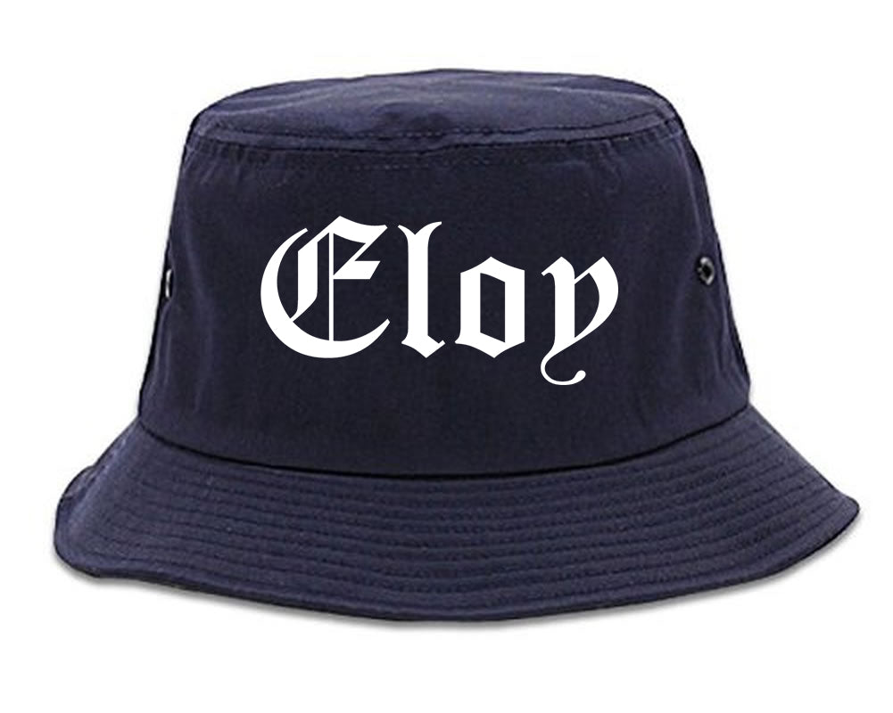 Eloy Arizona AZ Old English Mens Bucket Hat Navy Blue