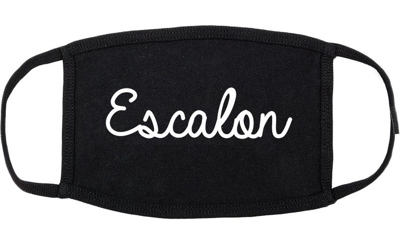 Escalon California CA Script Cotton Face Mask Black