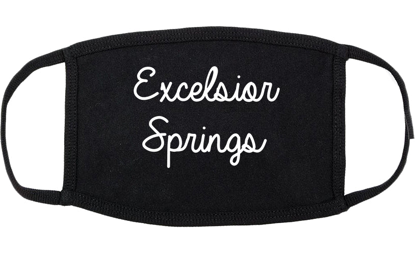 Excelsior Springs Missouri MO Script Cotton Face Mask Black