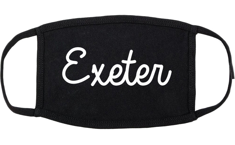 Exeter Pennsylvania PA Script Cotton Face Mask Black