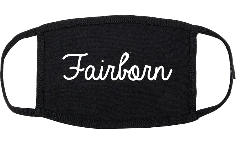 Fairborn Ohio OH Script Cotton Face Mask Black