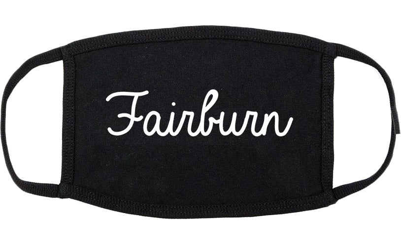 Fairburn Georgia GA Script Cotton Face Mask Black