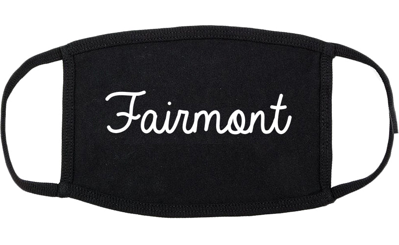 Fairmont West Virginia WV Script Cotton Face Mask Black