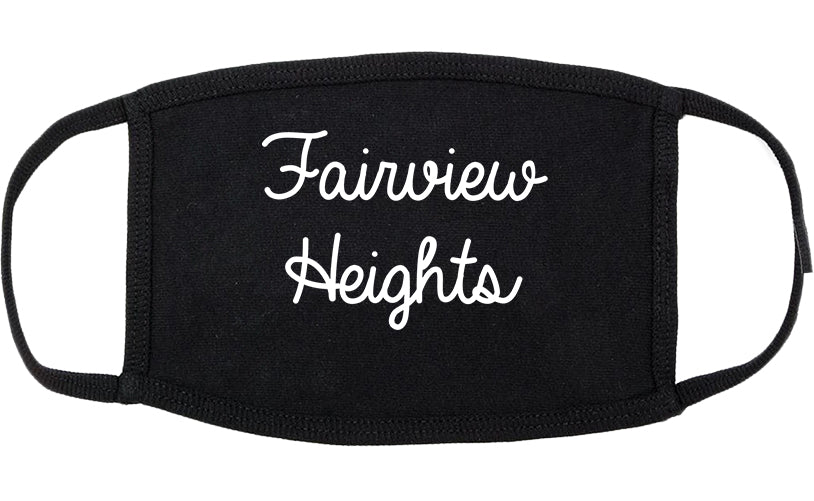 Fairview Heights Illinois IL Script Cotton Face Mask Black