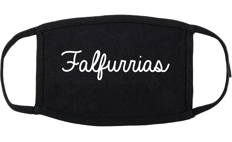 Falfurrias Texas TX Script Cotton Face Mask Black