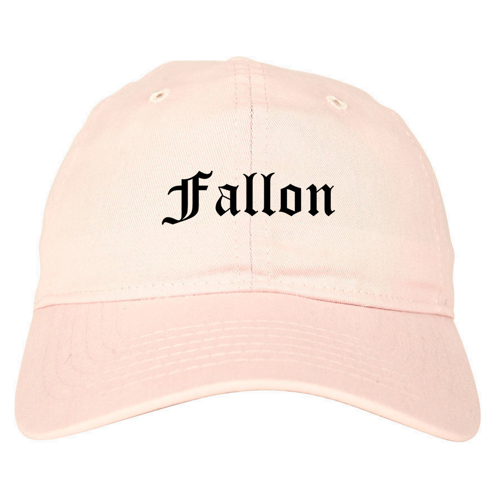 Fallon Nevada NV Old English Mens Dad Hat Baseball Cap Pink