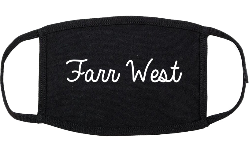 Farr West Utah UT Script Cotton Face Mask Black