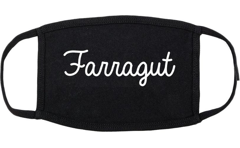 Farragut Tennessee TN Script Cotton Face Mask Black