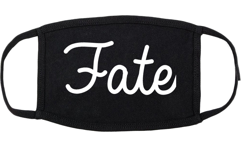 Fate Texas TX Script Cotton Face Mask Black