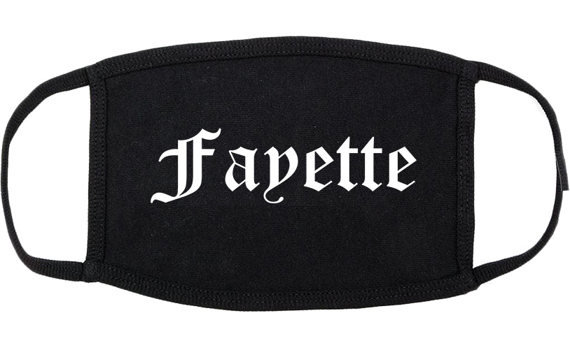 Fayette Alabama AL Old English Cotton Face Mask Black