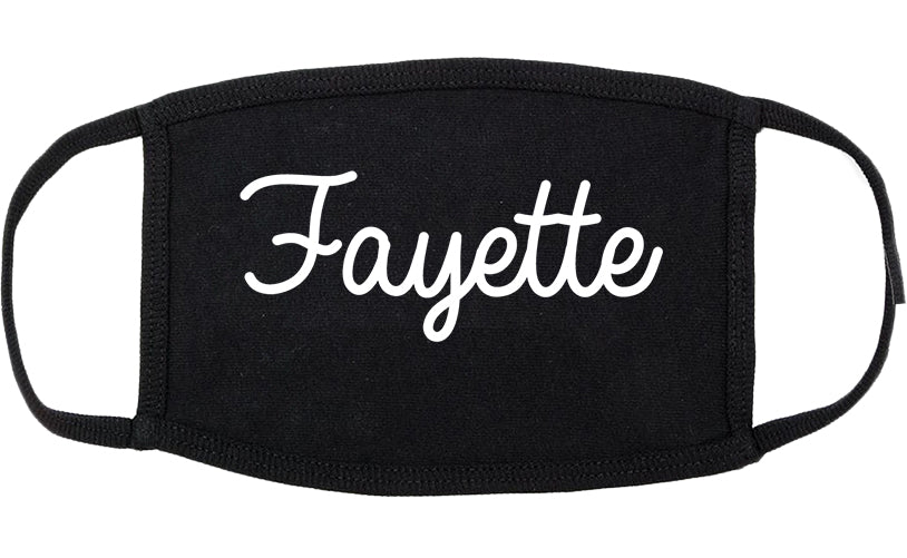 Fayette Alabama AL Script Cotton Face Mask Black