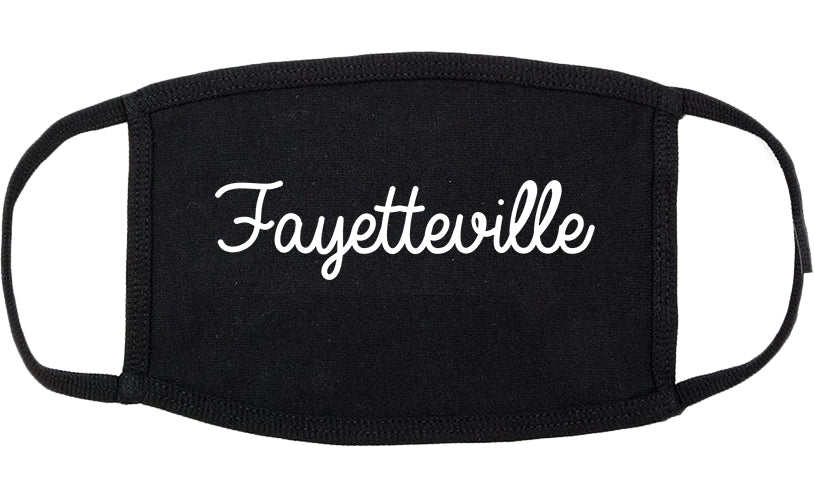 Fayetteville Arkansas AR Script Cotton Face Mask Black
