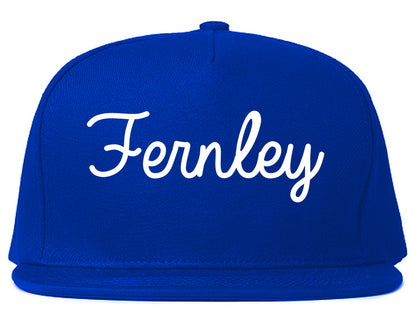 Fernley Nevada NV Script Mens Snapback Hat Royal Blue