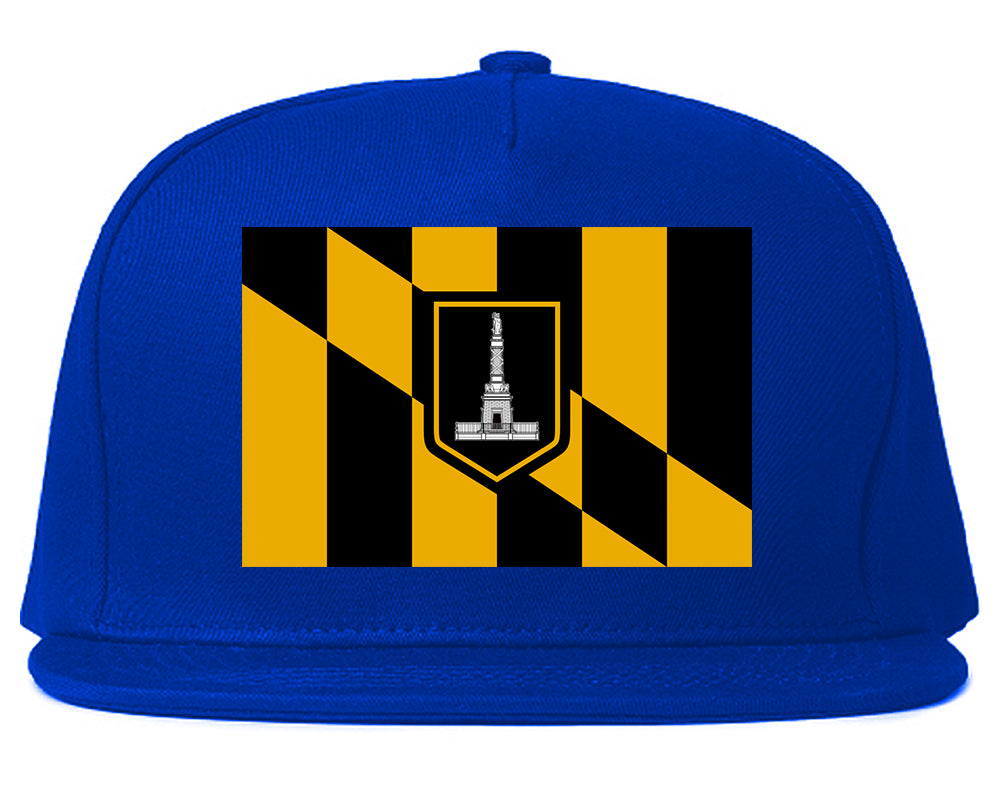 Flag Of Baltimore Maryland Mens Snapback Hat Royal Blue