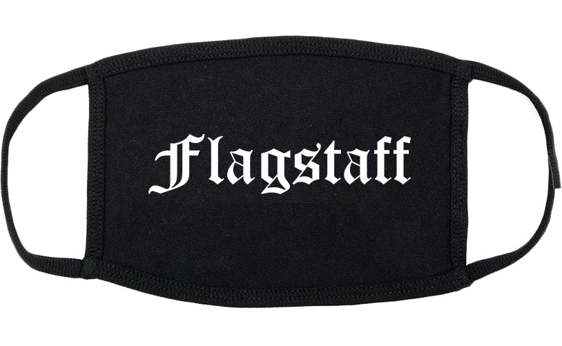 Flagstaff Arizona AZ Old English Cotton Face Mask Black
