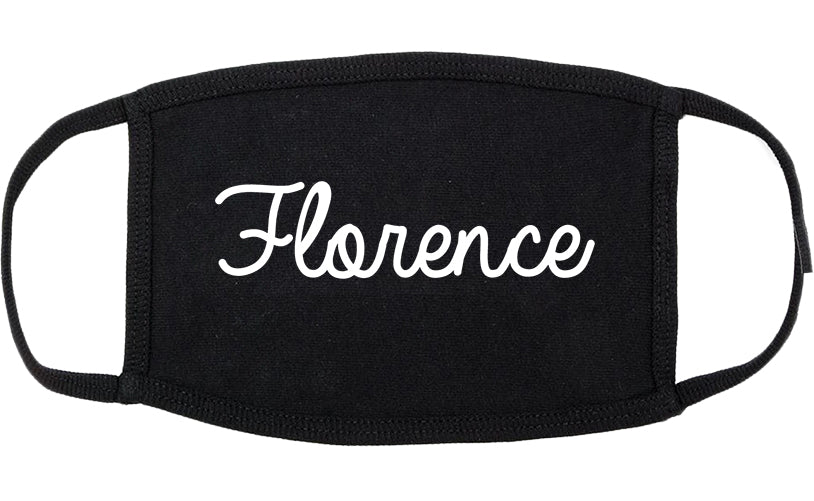 Florence Arizona AZ Script Cotton Face Mask Black
