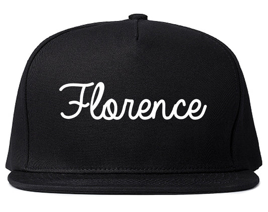 Florence Oregon OR Script Mens Snapback Hat Black