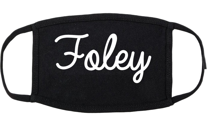 Foley Alabama AL Script Cotton Face Mask Black