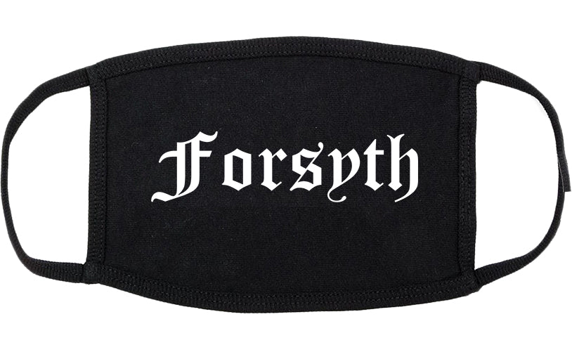 Forsyth Georgia GA Old English Cotton Face Mask Black