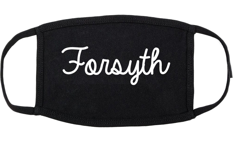 Forsyth Georgia GA Script Cotton Face Mask Black