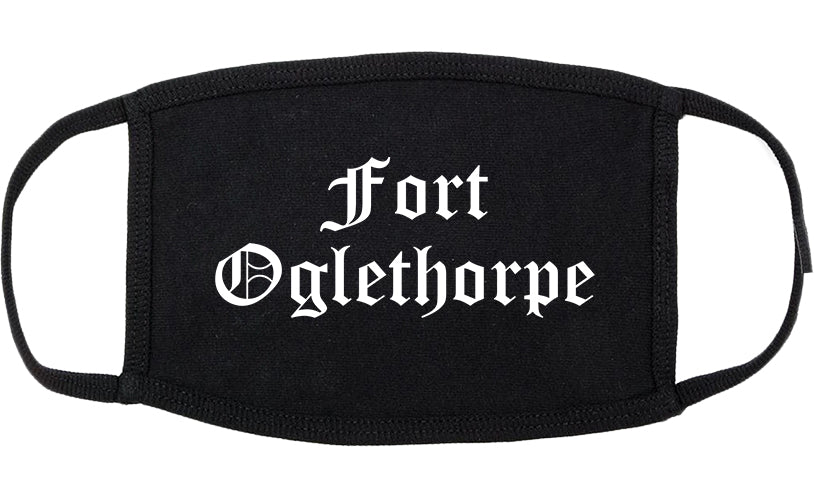 Fort Oglethorpe Georgia GA Old English Cotton Face Mask Black
