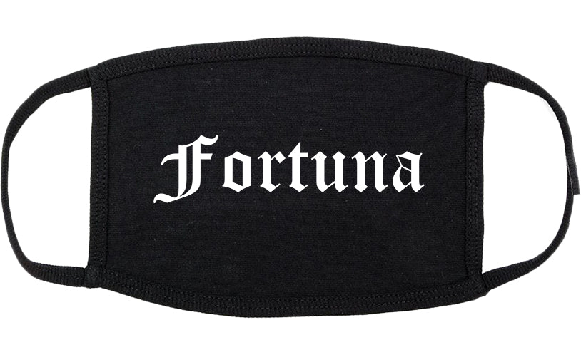 Fortuna California CA Old English Cotton Face Mask Black