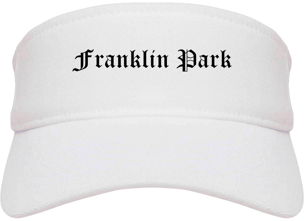 Franklin Park Pennsylvania PA Old English Mens Visor Cap Hat White