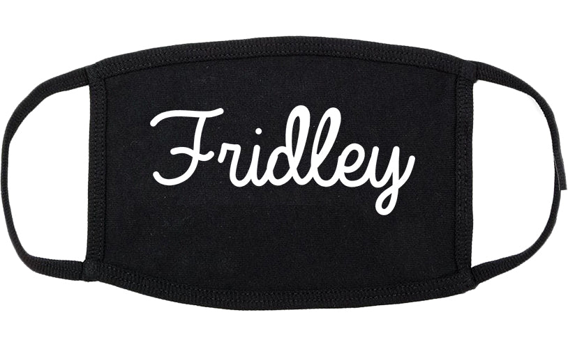 Fridley Minnesota MN Script Cotton Face Mask Black