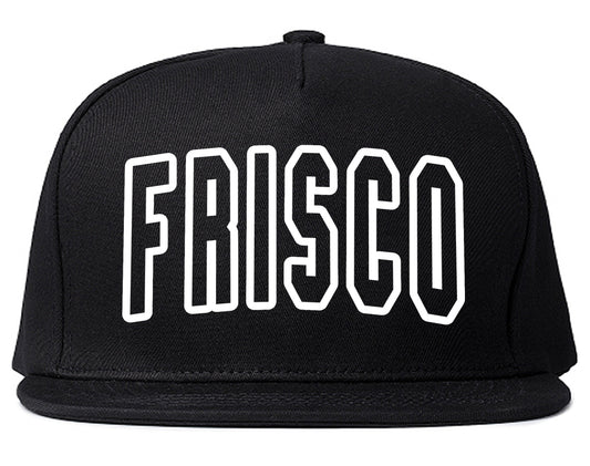 Frisco San Francisco California Outline Mens Snapback Hat Black