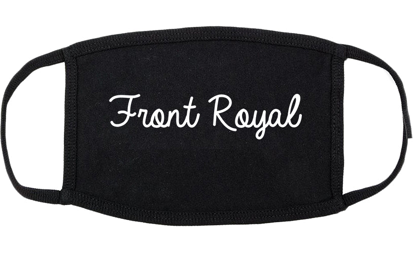 Front Royal Virginia VA Script Cotton Face Mask Black